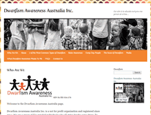 Tablet Screenshot of dwarfismawarenessaustralia.com